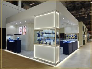 Amaraa Jewelry exhibition booth design at Expo Centre Sharjah