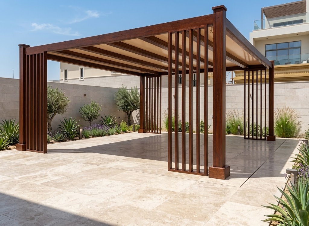 Modern wooden pergola design