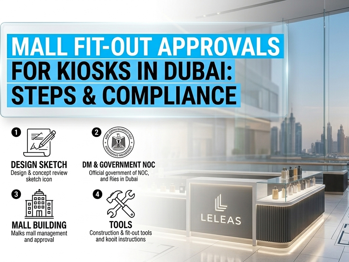 Complete guide on mall fit-out approvals and compliance steps for commercial retail kiosks in Dubai.