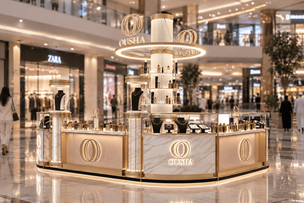 jewelry kiosk design in uae by melody